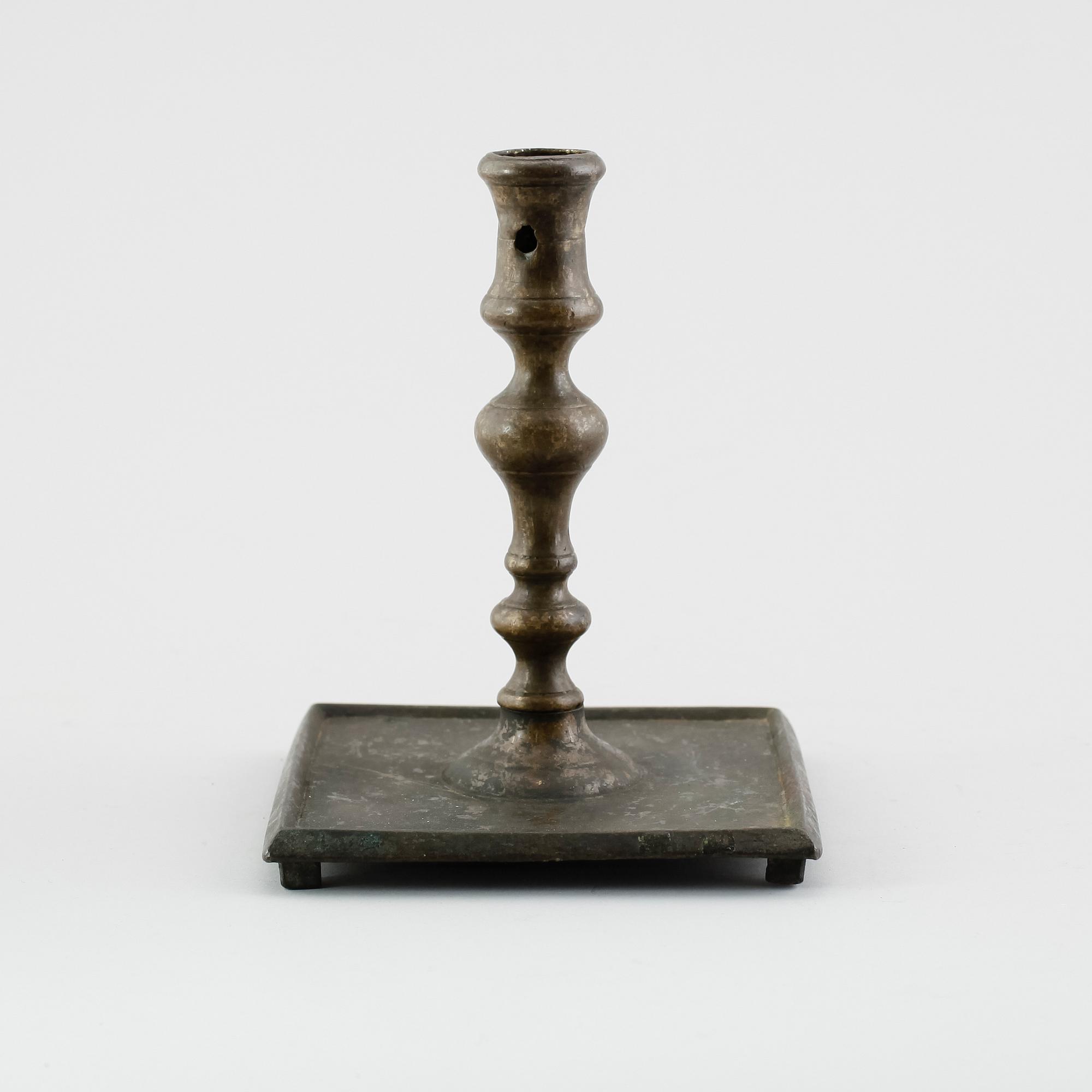 LJUSSTAKE, mässing, 1500-/1600-tal.