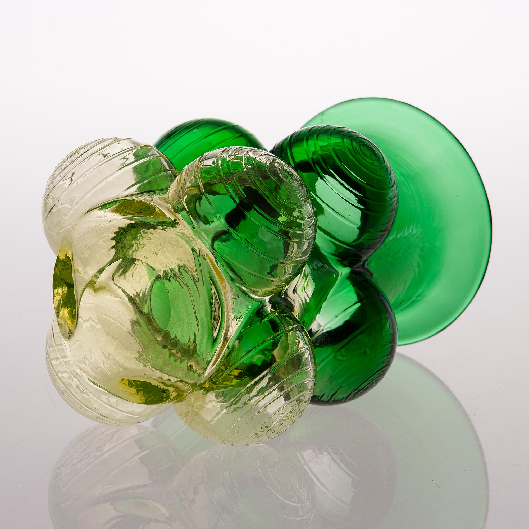 A 1970s Pajazzo Glass Vase, signed Nanny Still Riihimäen Lasi Oy.