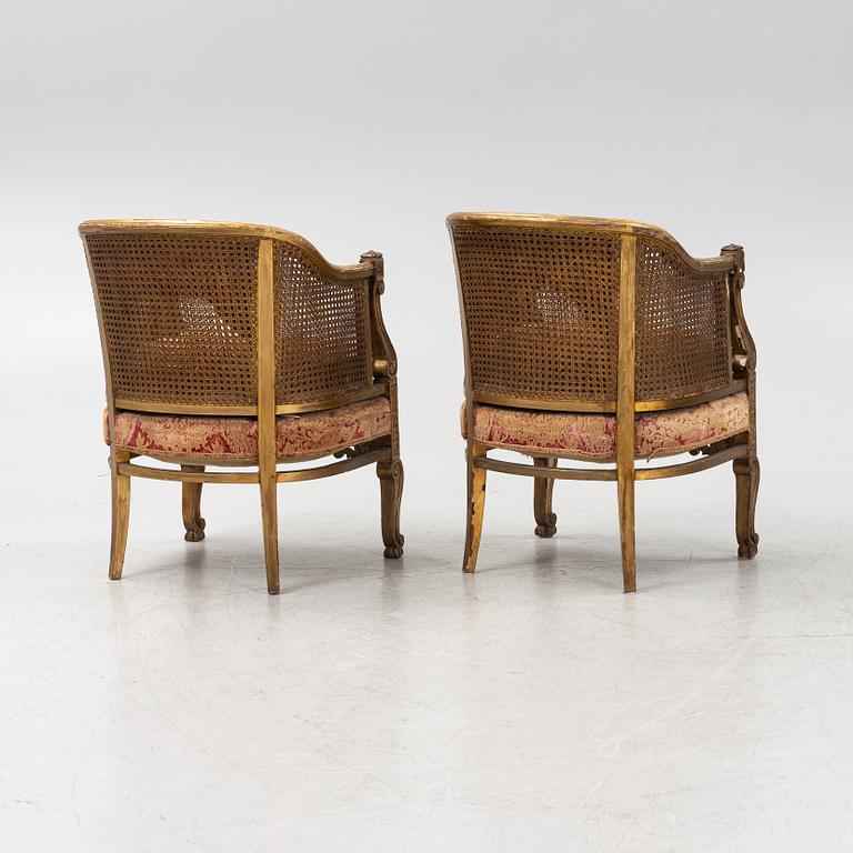 A pair of armchairs, 20th Century.
