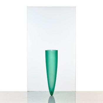 Philippe Starck, "Petite Etrangete Contre Un Mur", a sculpture/vase, ed. 50/50, Daum, Nancy, France, 1980's.