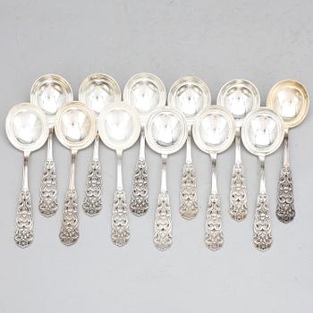 SKEDAR, 12 st, silver, Norge 1900-tal. Vikt ca 307 gram.