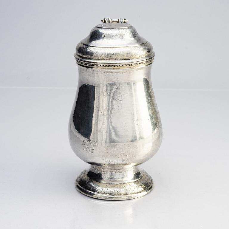 A Swedish Gustavian silver tankard, mark of Anders Menell, Kalmar 1777.