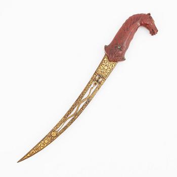 Khanjar, dagger, indopersian for the ottoman market, turn of the Century 1900.