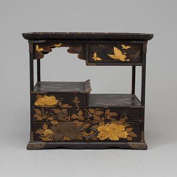 A Japanese miniture cabinet, Meiji period (1868-1912).