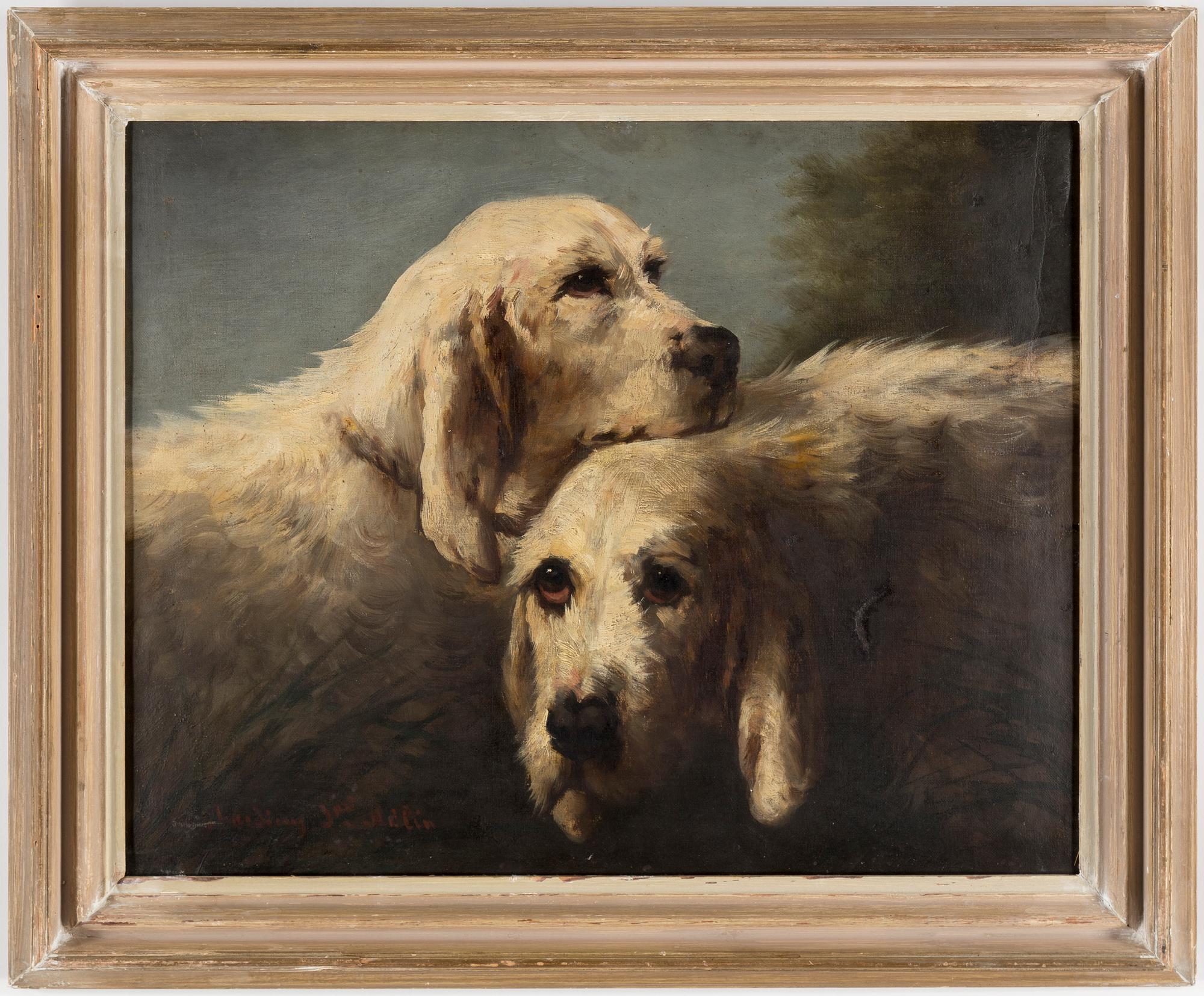 OKÄND KONSTNÄR, olja på duk, bär signatur, England, omkring 1900.