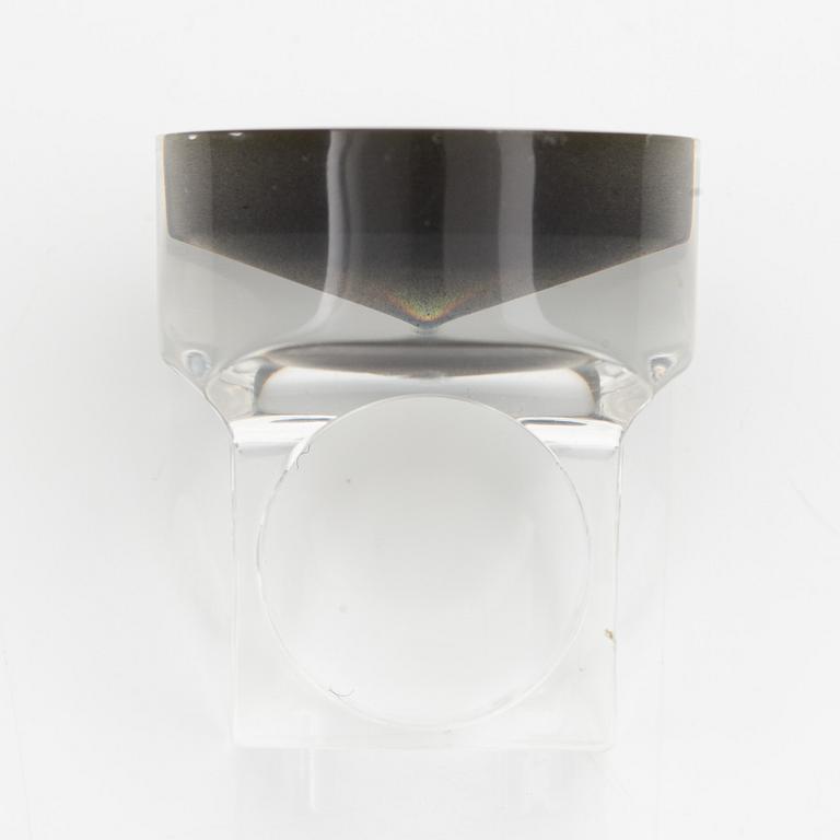 Siv Lagerström, three rings, acrylic plastic, 1970s.
