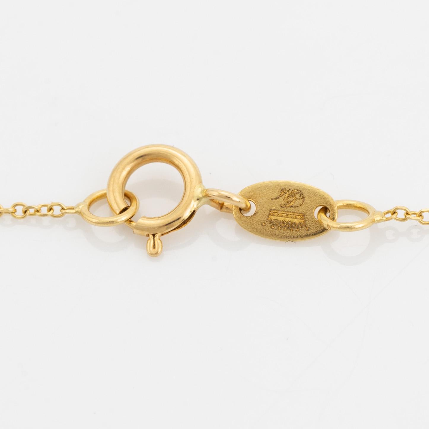 Pear shaped ruby necklace.