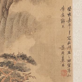 An album with 12 paintings by Qing dynasty artists, circa 1900. Attributed to Zhang Jian, Shou Ping, Yang Jin, after.