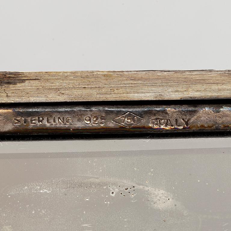 Powder box, silver, Italy.