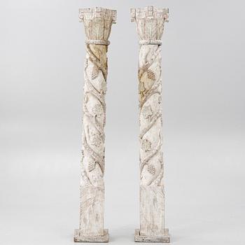 Kolonner, ett par, Angloindiska, omkring 1900.