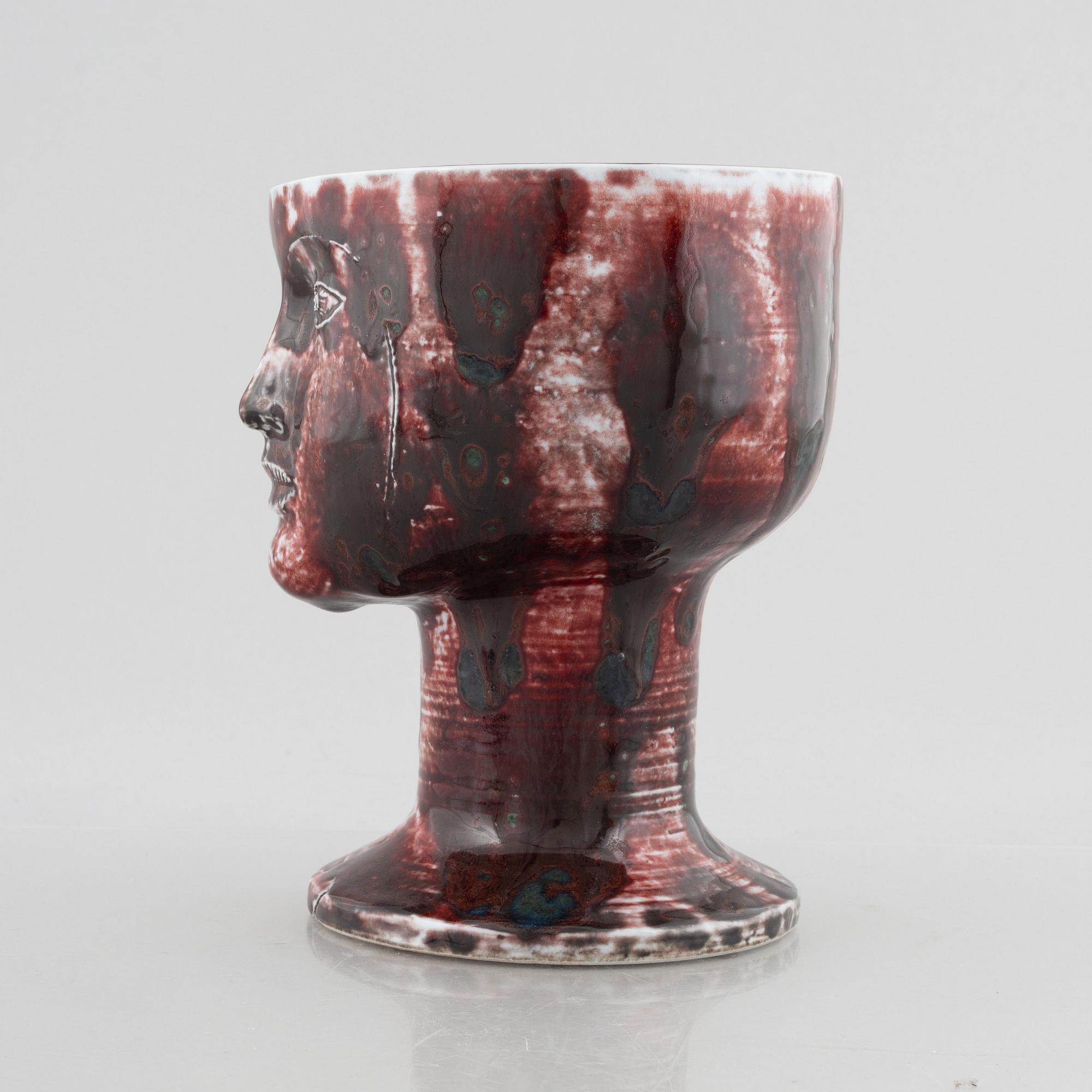 Lisa Larson, vas, stengods, troligen prototyp, Gustavsberg.