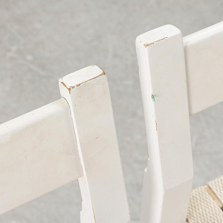 John Kandell, Bar stools, a pair, "Schablon", Källemo, late 20th century.