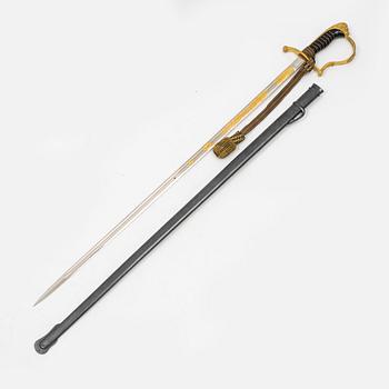 A Swedish infantry officer's sword, 1899 pattern with scabbard.