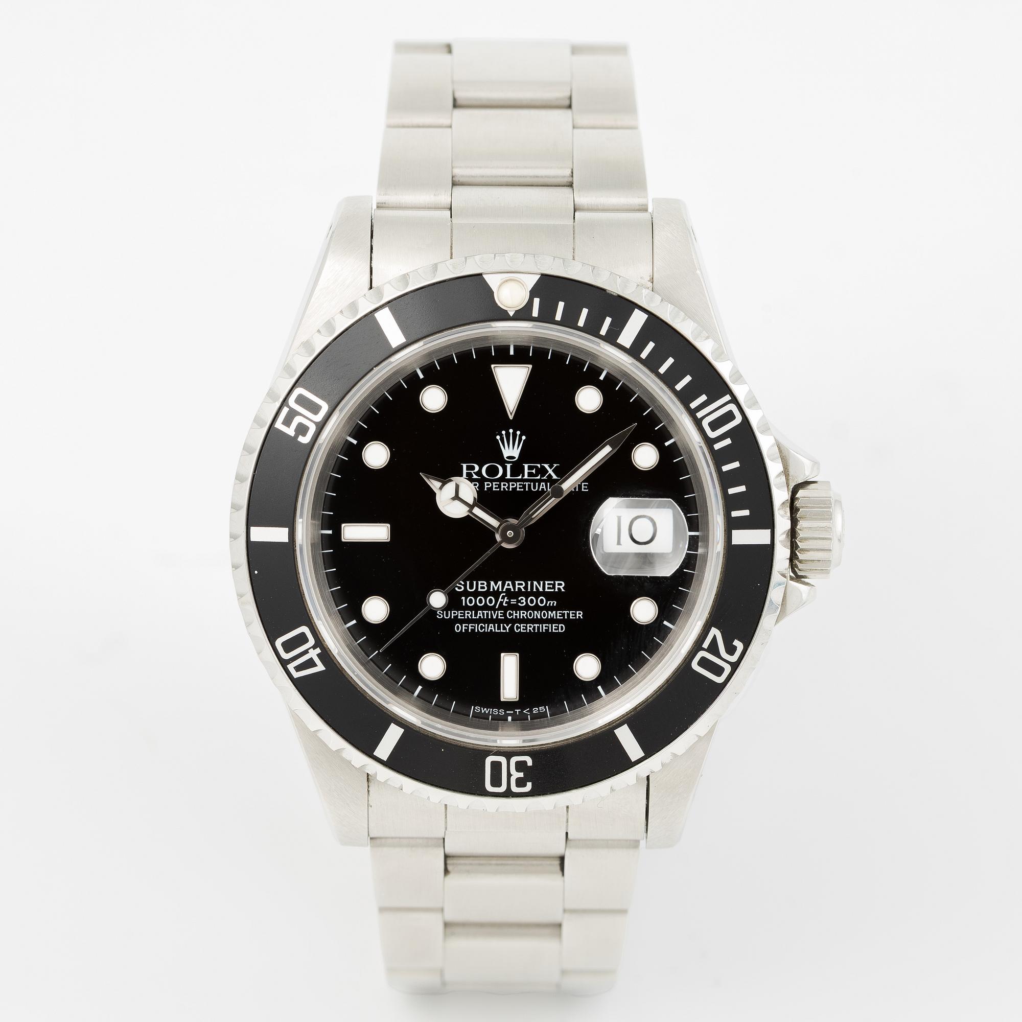 Rolex, Oyster Perpetual Date, Submariner, wristwatch, 40 mm.