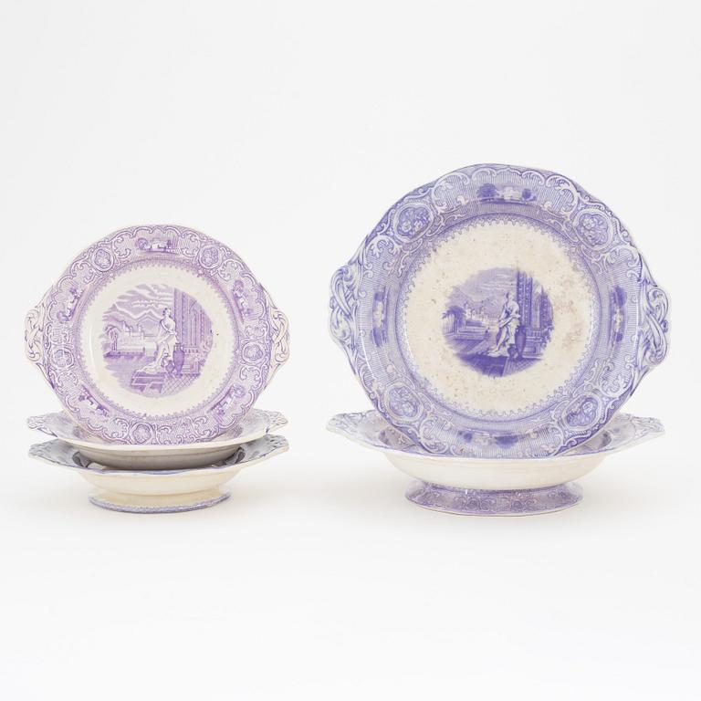 Servis, 122 delar, flintgods, "Carrara", Gustavsberg, i produktion 1860-1908.