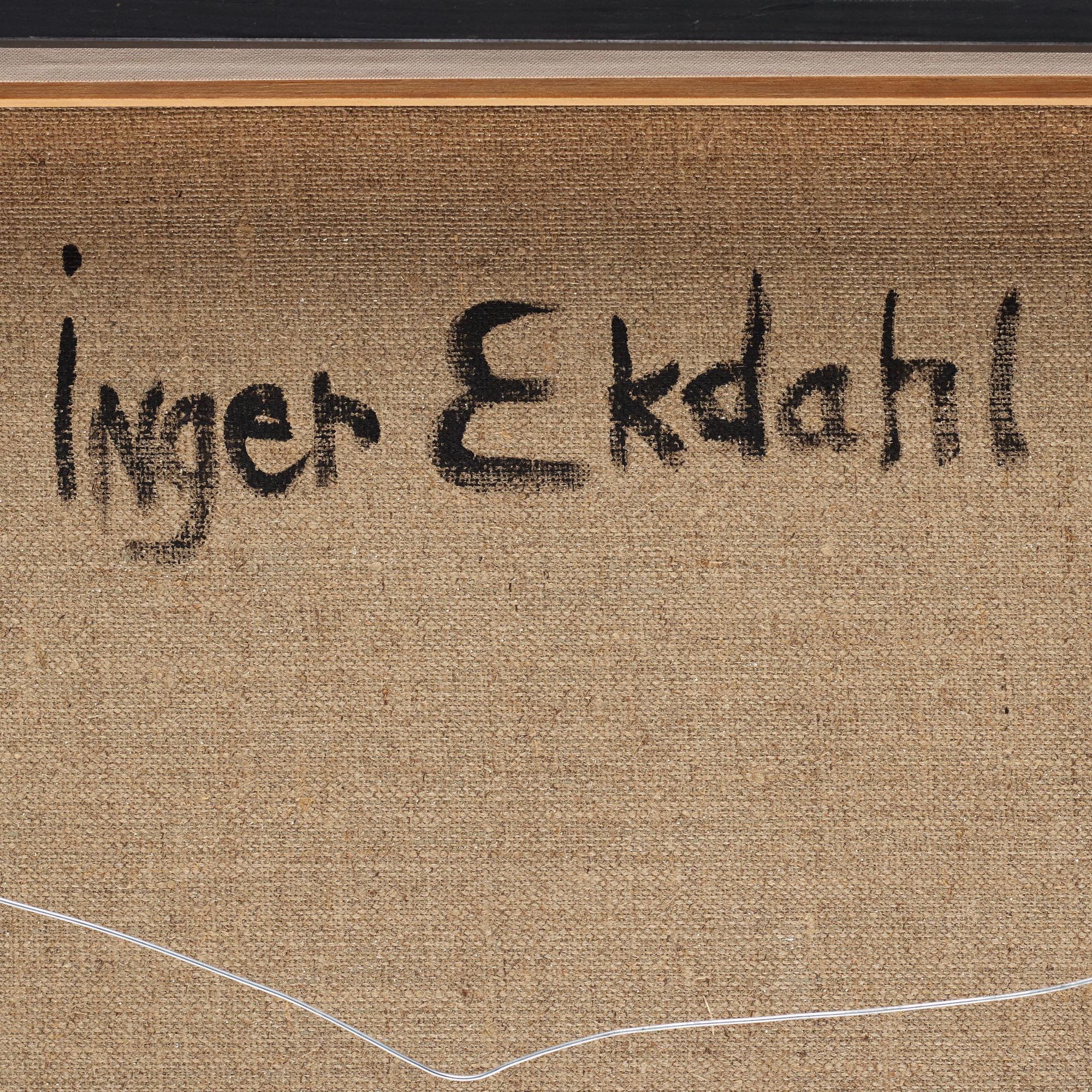 INGER EKDAHL, acrylic on canvas, signed on verso.
