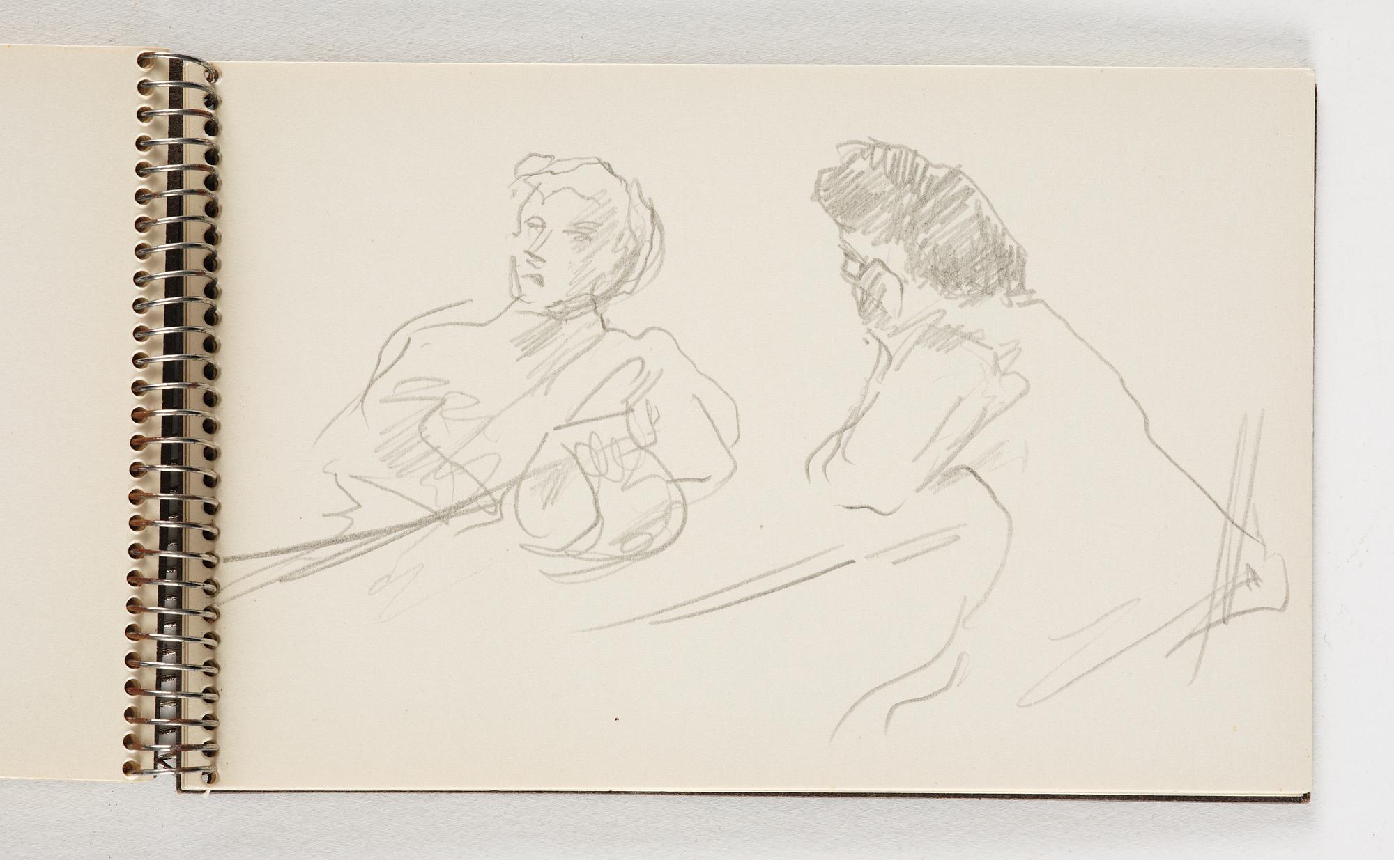 Lotte Laserstein, 10 små skissblock med teckningar.