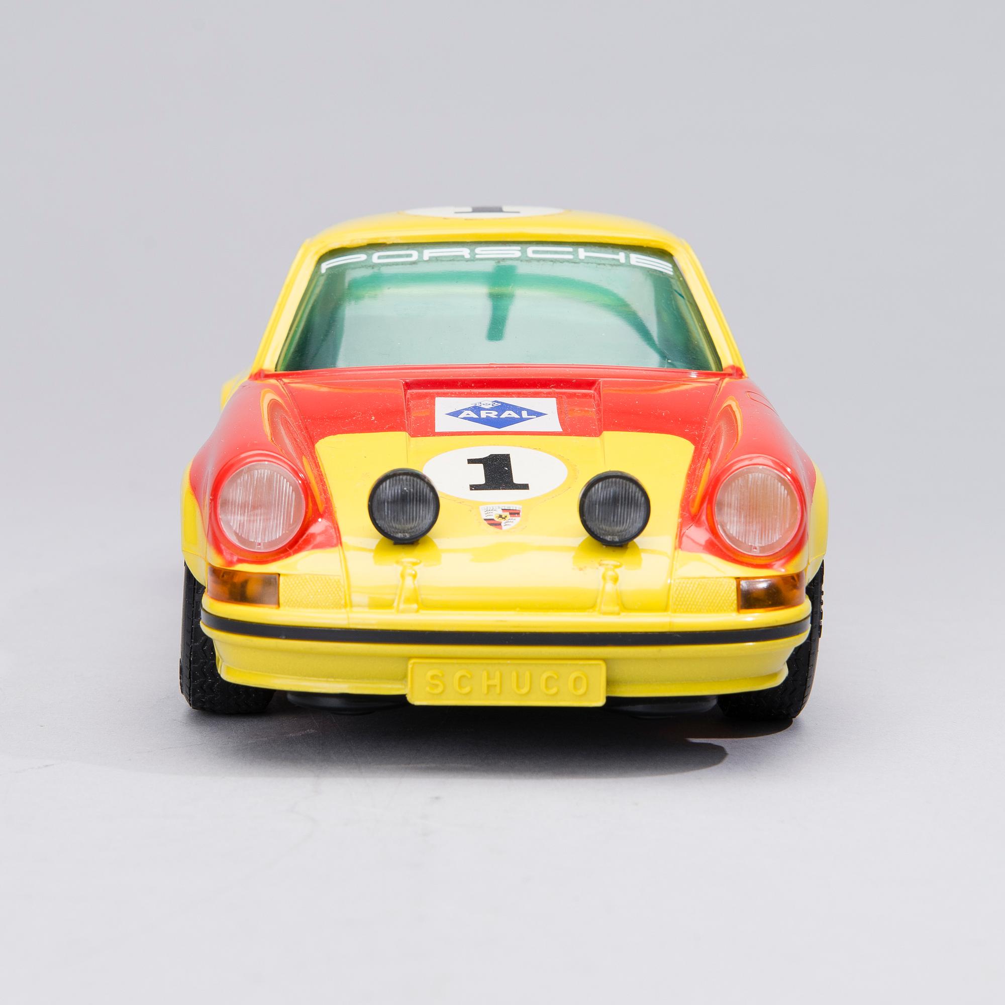 LEKSAKSBIL, Rallye Porsche 911R, Schuco 1970-tal.