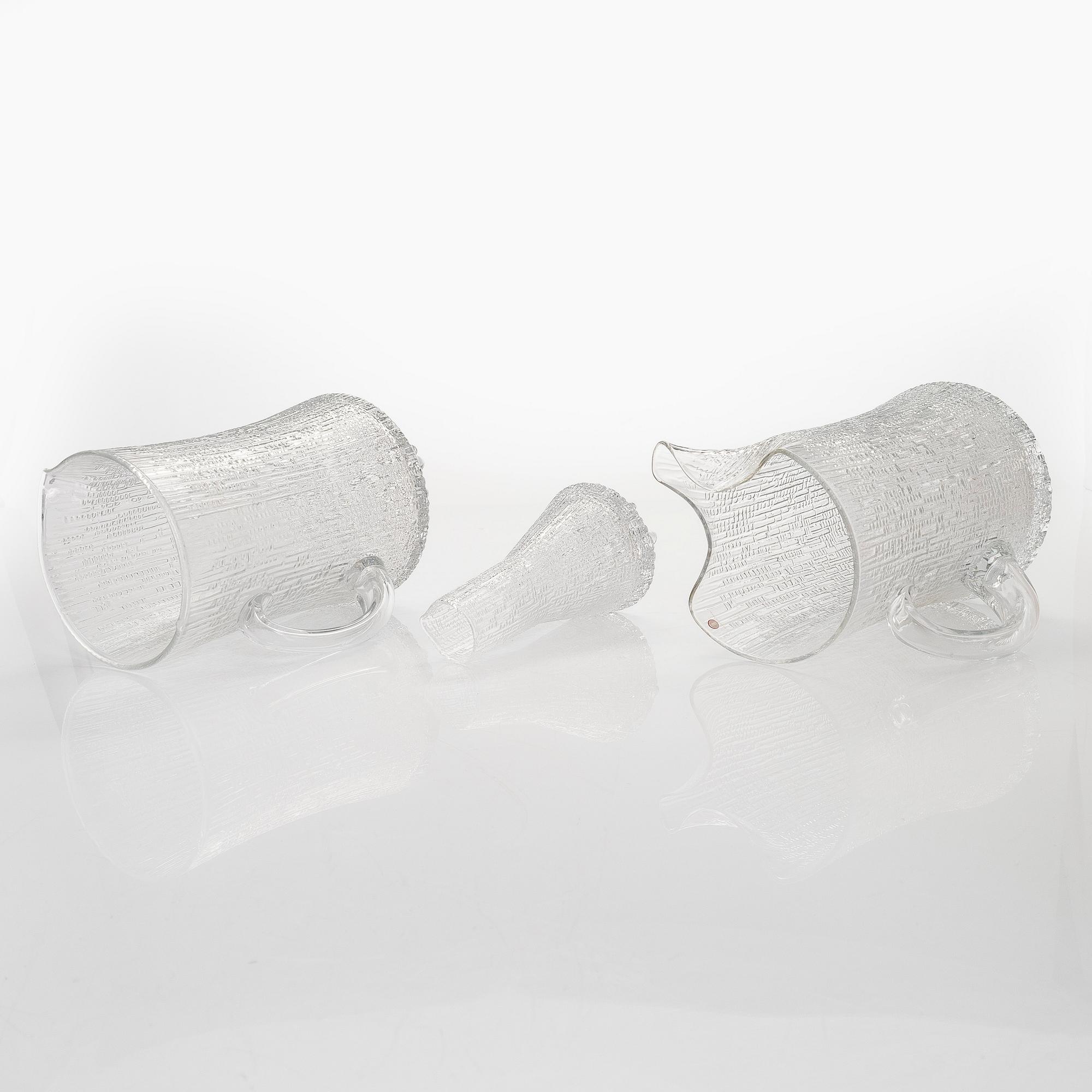 Tapio Wirkkala, matservis, glas, "Ultima Thule", 59 delar, Iittala, 1900-talets andra hälft.