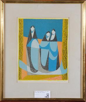 FÄRGLITOGRAFIER, 2 st. Erik Olsson samt Sven Jonsson.