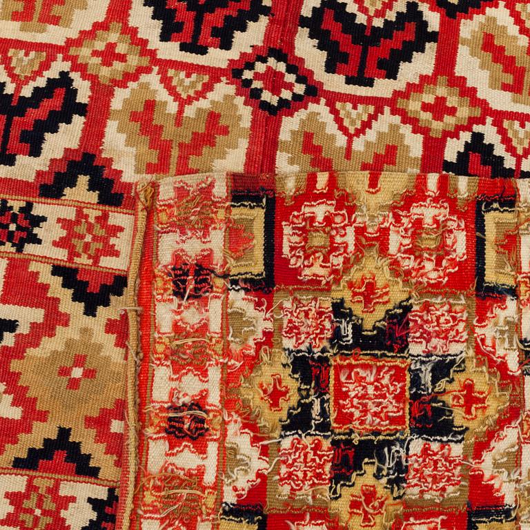 A BED COVER, flat weave, ca 178 x 104 cm, Scania (Skåne) around 1830.