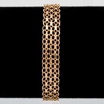 Bracelet 18k gold, 11,5 g, approx 19 x 1 cm.