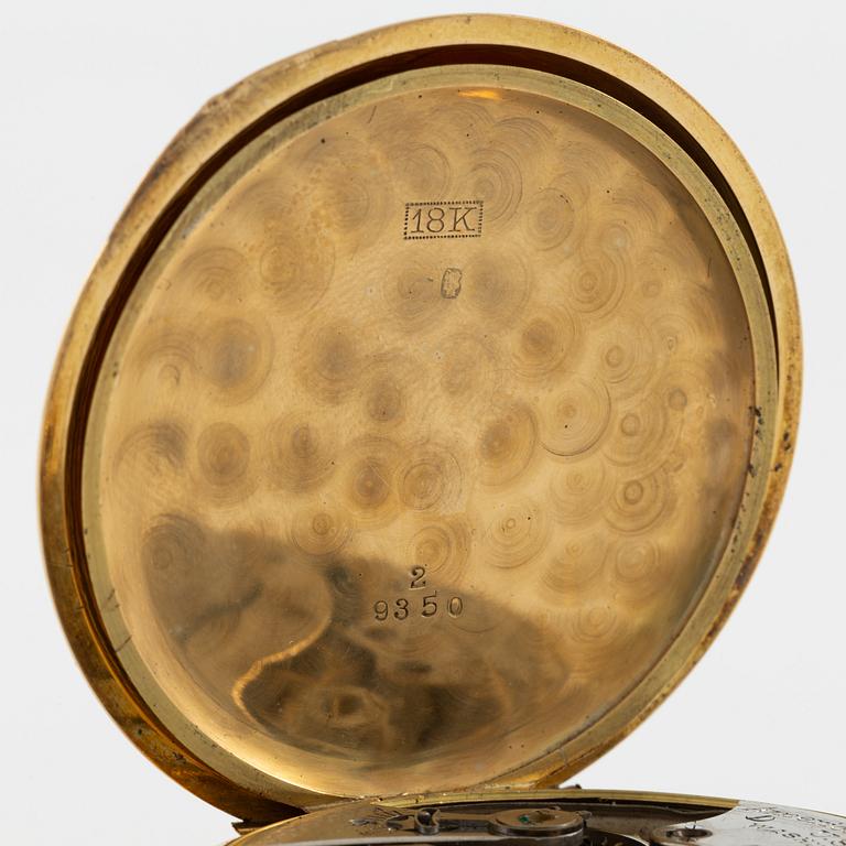 Waltham, pocket watch, hunter, 48.5 mm.