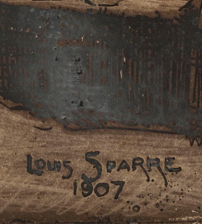 LOUIS SPARRE, etsning, signerad och daterad 27.V.07.