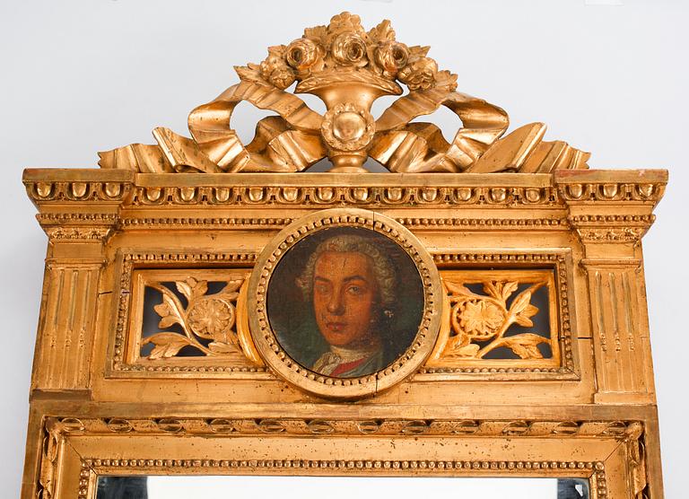 SPEGEL, sengustaviansk, 1700-talets sista kvartal.