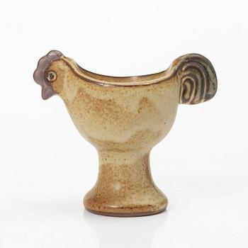 Lisa Larson, ägghöna samt äggkoppar, 6 st, stengods.