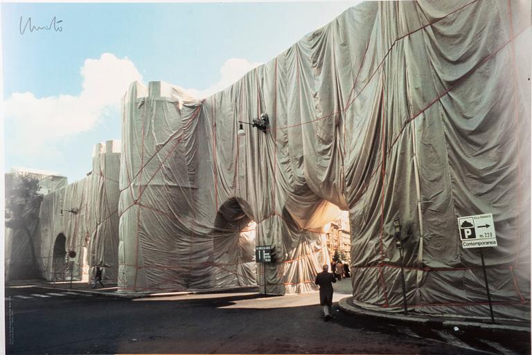 CHRISTO & JEANNE-CLAUDE, 2 st offsetafficher, signerade.