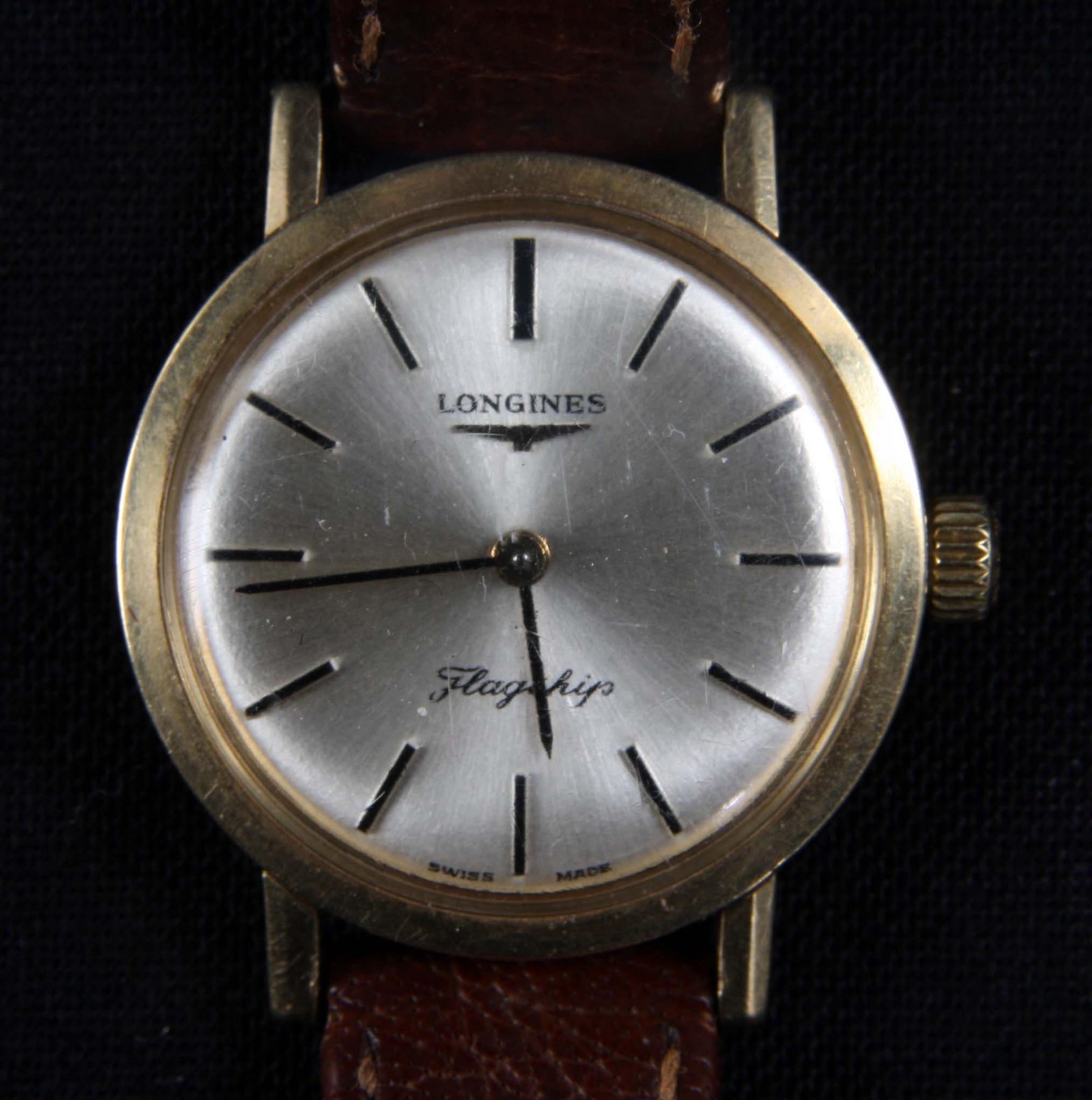 DAMARMBANDSUR, Longines Flagship, 18 K guld.