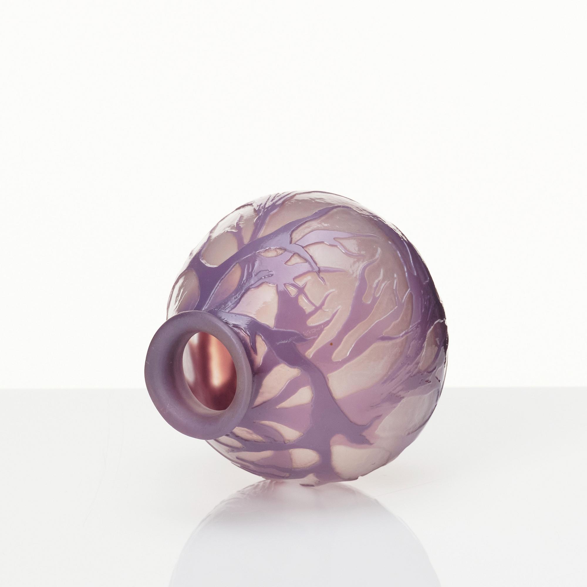 Gunnar G:son Wennerberg, an Art Nouveau cameo glass vase, Kosta, Sweden.