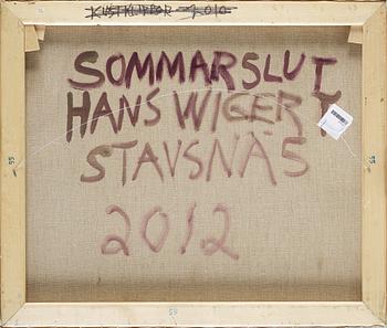 HANS WIGERT, oil on canvas, on verso signed and dated Stavsnäs 2012.