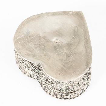 Boxes, 10 pcs, silver, with stones, 20th century.
