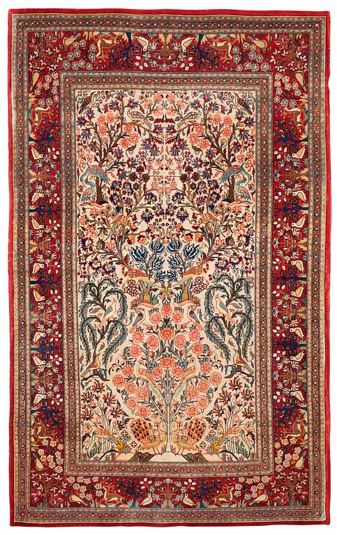 SEMI-ANTIQUE KASHAN so called Dabir. 210,5 x 129,5 cm.