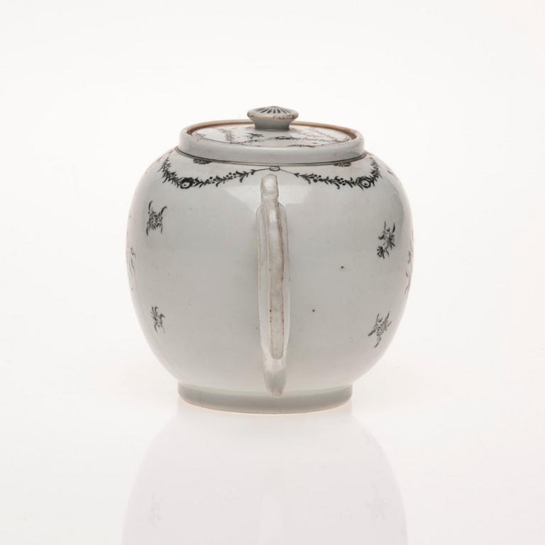 TEKANNA, porslin, Kina 1700-tal.