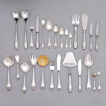 A 131-piece set of 'Suomi' silver cutlery, Suomen Kultaseppä oy/ Kultateollisuus oy, Turku 1927-1991.