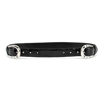 BELT, Ralph Lauren, a black alligator belt.