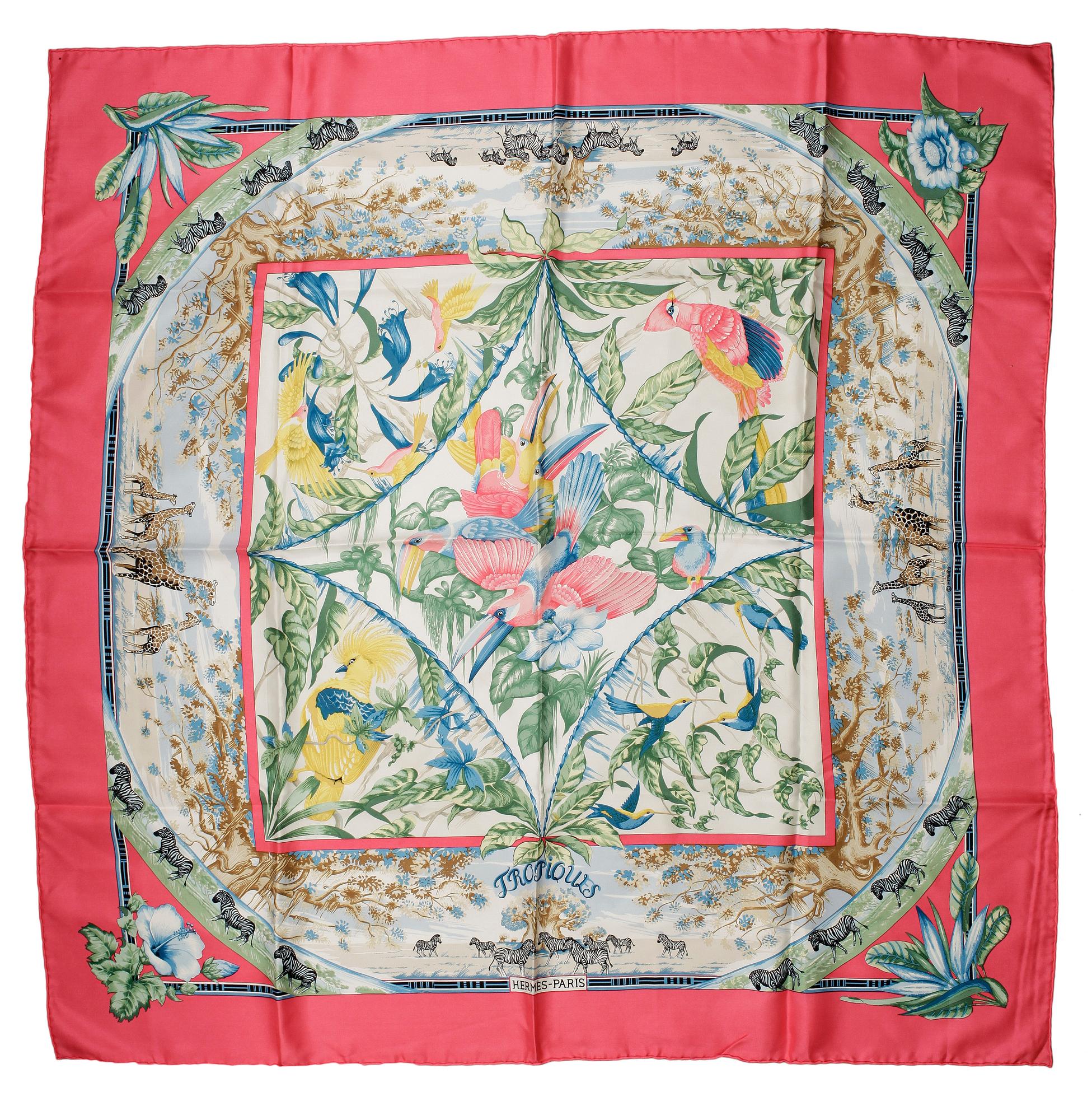 SCARF, "Tropiques", Laurence Toutsy Bourthoumieux, Hermés, 1980-tal.