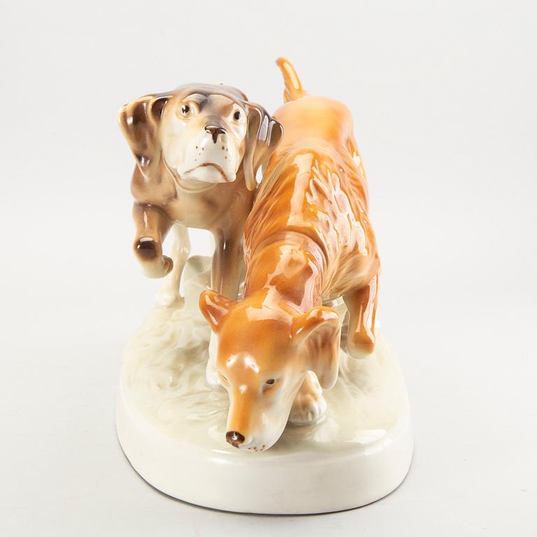 A Royal Dux porcelain figurine mid 1900s.