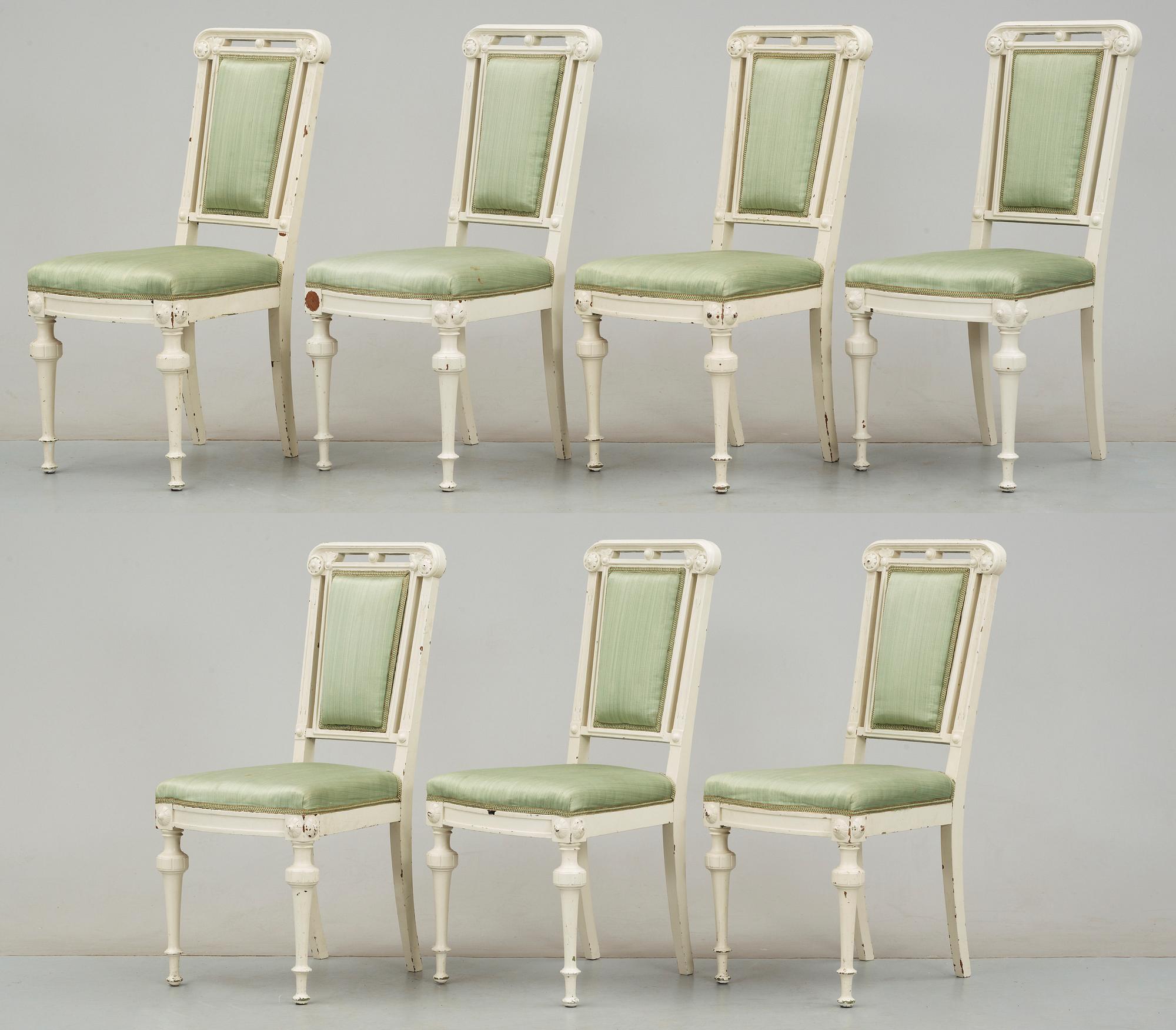 SALONGSGRUPP, 10 delar, nyrenässans, 1800-talets slut.