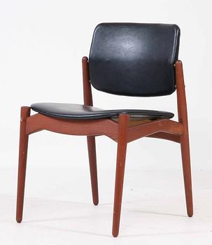 STOLAR, 4 st, teak, Ørum Møbelfabrik, Danmark, brännstmpl, 1950/1960-tal.