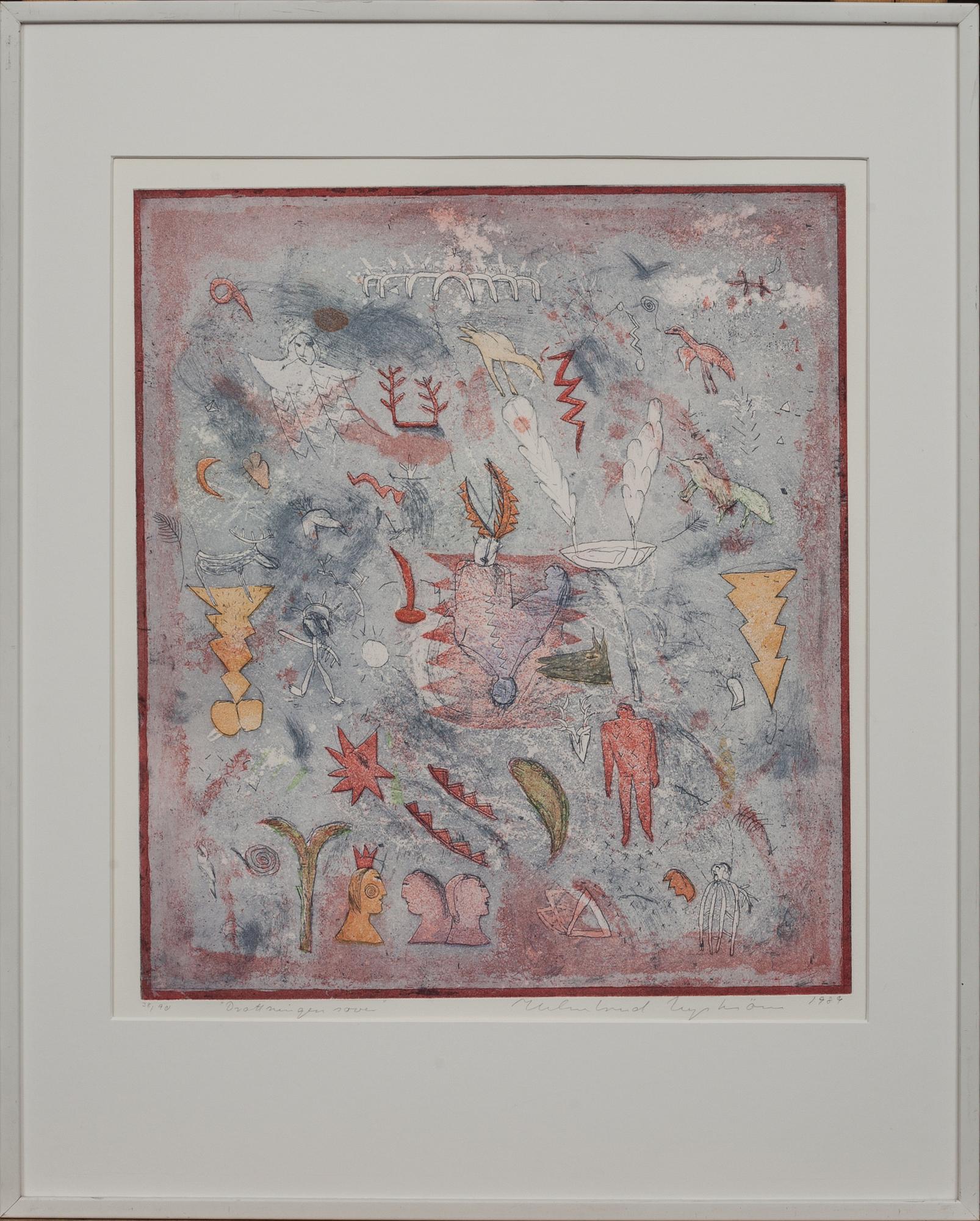 HELMTRUD NYSTRÖM, färgetsning, signerad 1989 och numrerad 38/90.