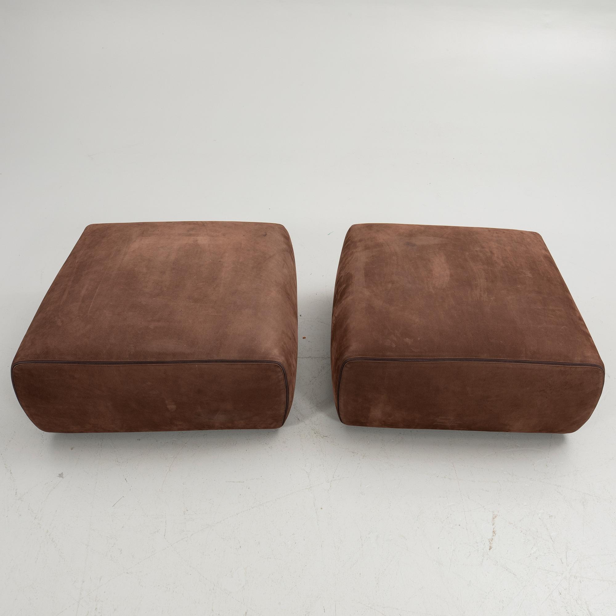 Rodolfo Dordoni, Poufs, a pair, "Botero", Minotti, Italy.