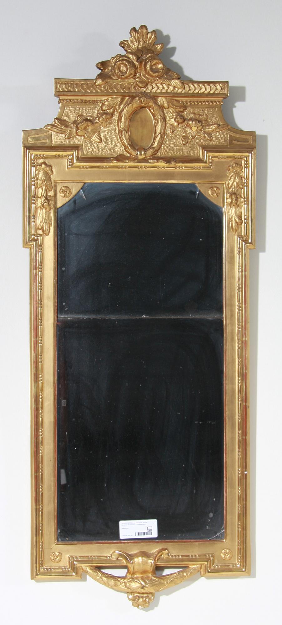 SPEGEL, gustaviansk, Niclas Meunier Stockholm, 1700-talets slut.