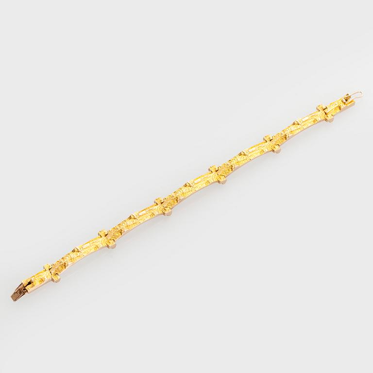 Björn Weckström, Rannekoru, 14K kultaa, "Tundra", Lapponia 1967.