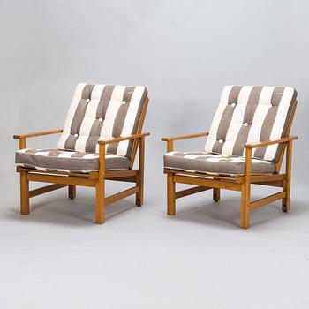 Elsa Stackelberg, a garden table and a pair of garden chairs, Fri Form, Edsbruk, Sweden, late 20th century.