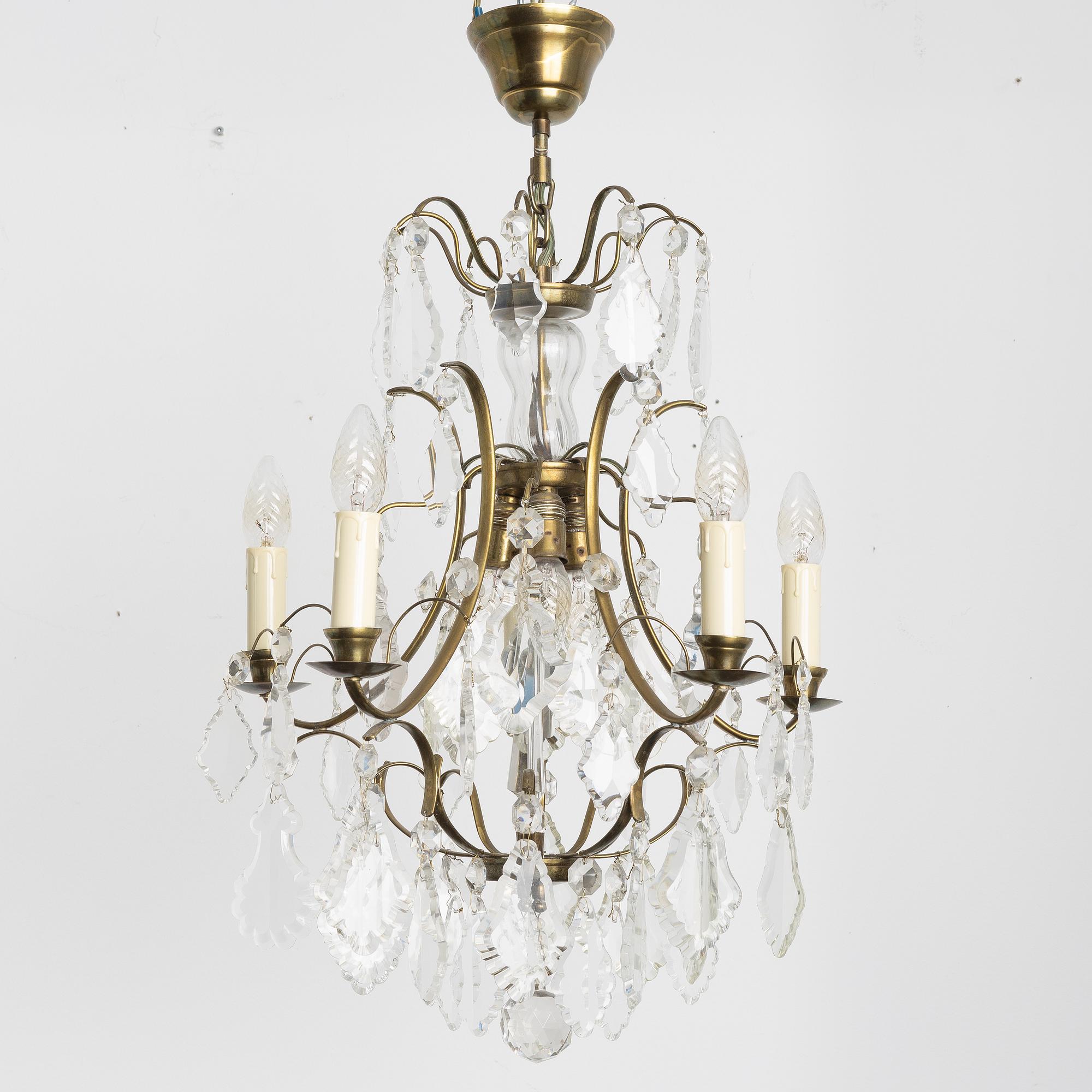 Ljuskrona, rokokostil,  1930-tal.