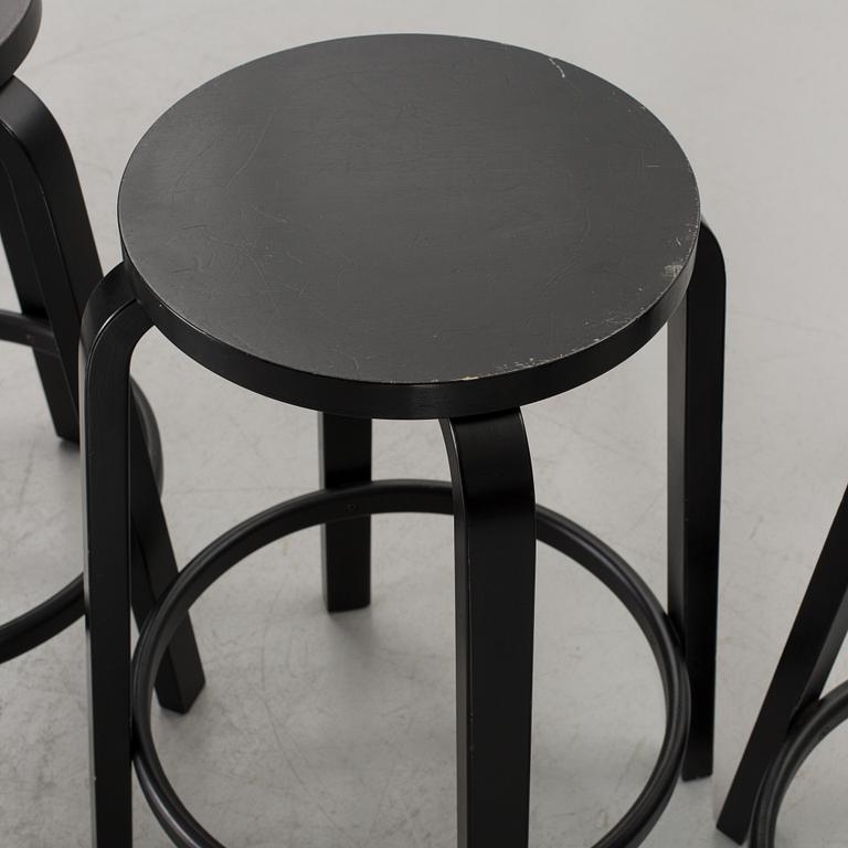 ALVAR AALTO, 4 pcs of stool, Artek Finland, 2012.